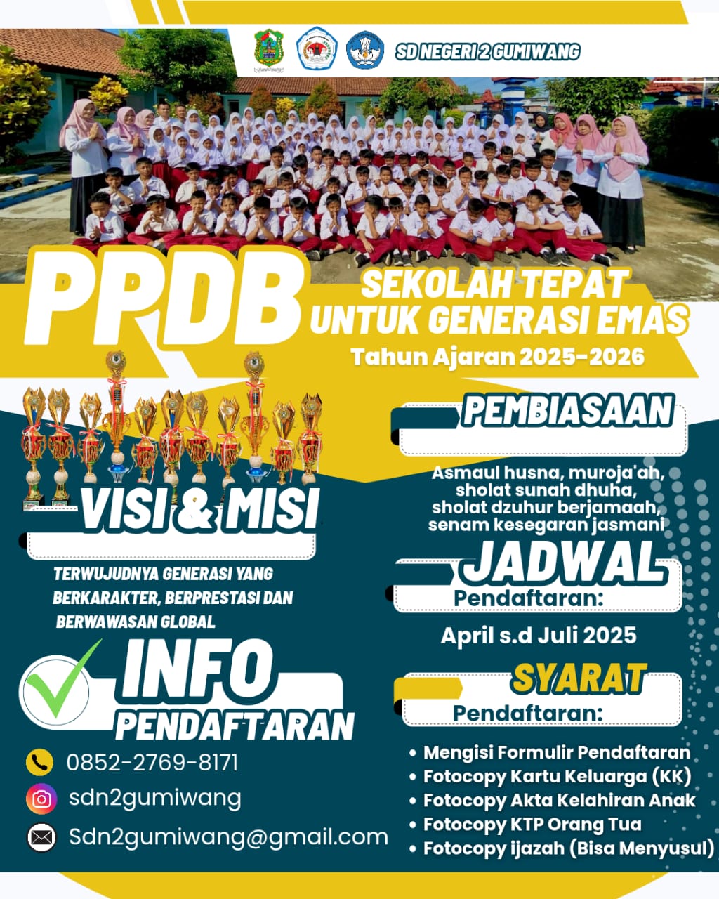 Poster PPDB SD Negeri 2 Gumiwang